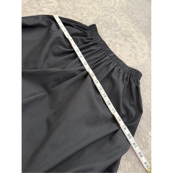 Vintage Pitchfork Brand Black Eyelet Trim Square Dance Skirt WhimsyGoth Gothic M - Picture 6 of 6